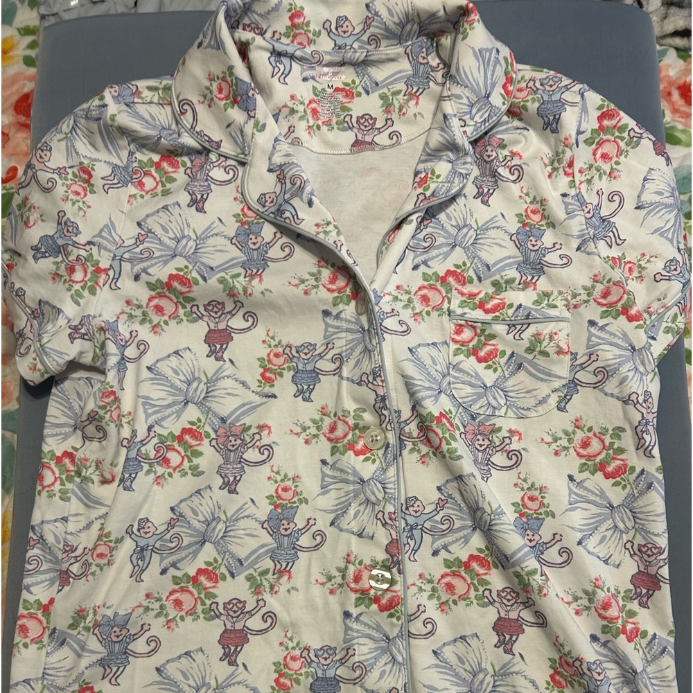 LOVE SHACK FANCY ROLLER RABBIT ROSA BEAUX MEDIUM PAJAMAS